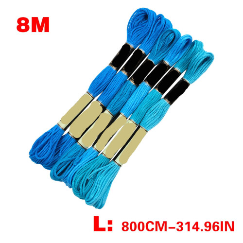 Gradient Embroidery Thread Polyester Cotton 8M 6 Colors 1
