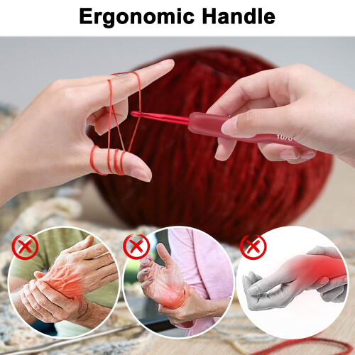 Ensemble de 9 crochets ergonomiques DISEN, 2–6 mm 2