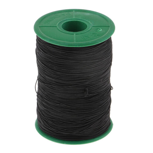 0,5 mm schwarzes Gummiband, 500 m Spule 1