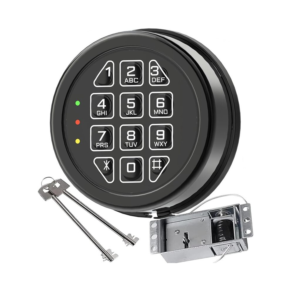 Electronic Safe Lock Replacement Keypad With Solenoid Lock & 2 Override Keys (Solenoid Lock) 6031692439285