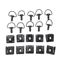 Tornillos de Liberación Rápida para Carenado de Motocicleta de 15 mm, Espárragos de Cuarto de Vuelta + Clips, 10 Piezas, Tornillos y Clips para