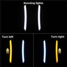 LED Windshield Trim Lights Running Turn Signal Lights for Softail Low Rider ST FXLRST 2022-2026 Accessories