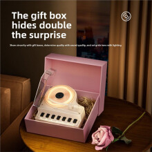 Piano Music Box Speaker, Wireless Stereo Music Gift, Birthday Ornament,Home Decoration Souvenir with LED Light