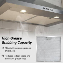 Set van 2 Aluminium Vetfilters met Gaas voor Afzuigkappen, 300 X 250 mm - en Eenvoudig Te Installeren