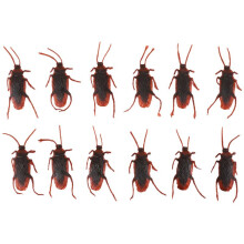12 pieces Cafards en plastique simules pour Toussaint Jouet d'accessoires trompeurs Decoration de tour