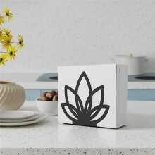IJzeren Servettenhouder, Tafeldecoratie, Houder, Decoratieve Metalen Papieren Tissuehouder voor Keuken- en Eettafel, Zwart