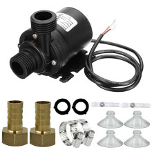 Bomba de Água Quente com Motor Solar Sem Escovas de 12V , Resistente A Altas Temperaturas e com Motor Solar  para Circulação de Água.