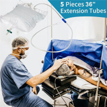 Verlängerungsschlauch für Urinbeutel, 91 cm (36 Zoll) Flexibler Katheter-Drainageschlauch, Universeller Drainageanschluss, 10 Stück