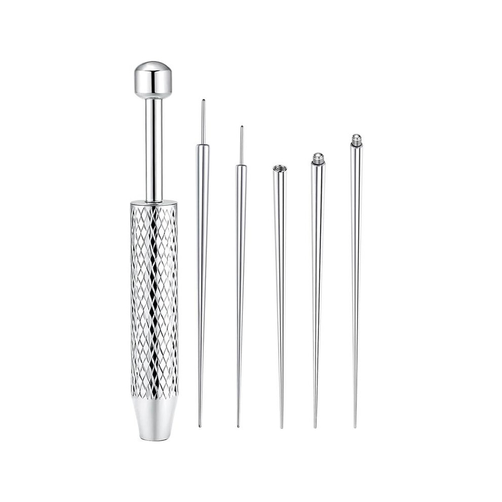 Brecantia Piercing Taper Grabber Tool For Changing Jewelry - 14G 16G 18G 20G Stainless Steel Flat Back Earrings Applicator