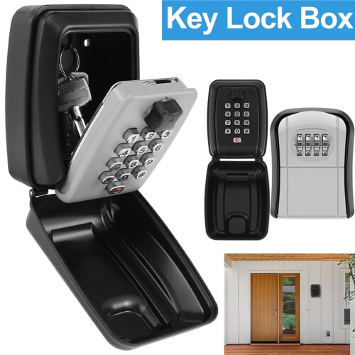 Key Lock Box Wall Mount  Security Key with Secret Code Combination,No Key Needed,Outdoor Home Key Organizer 1