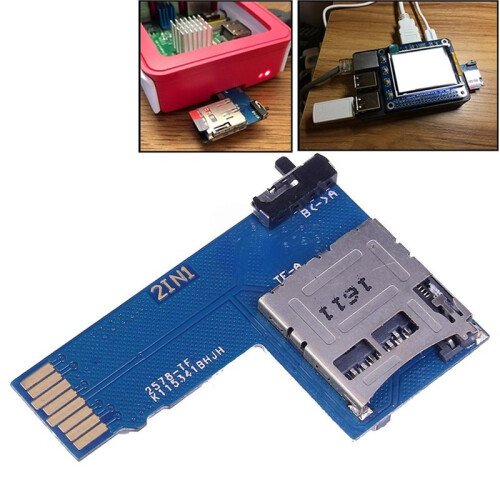 2 in 1 for Micro /TF Card Memory Storage Board Shield Module Dual System Switcher for Raspberry Pi B+ 2B 3B Zerodual 1