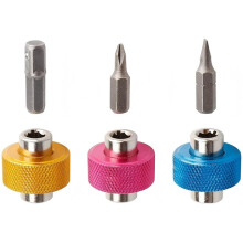3 Piece Finger Grip Drivers, 1/4" Drive Magnetic Finger Socket Wrench with Short Stubby Screwdriver for Tight Space
