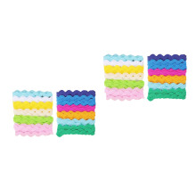4Rolls Colorful S Shape Lace Ribbon Fabric for DIY Sewing Edge Trim