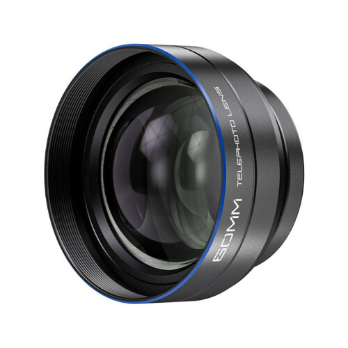 HD 60mm Telephoto Lens for Smartphones 17mm Thread Lens Backplate 58mm Filter Interface 1.7X Magnification