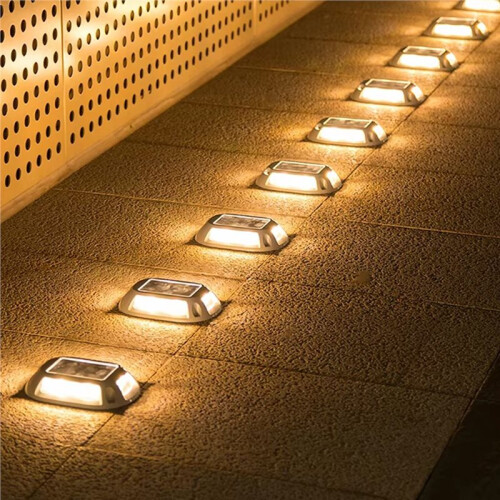 Solar Deck Light with  Light Sensor, Aluminium LED RGB Path Lights for Garden, Yard,Stairs 1
