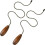 8 Pieces Ceiling Fan Pull Chains Extender Wooden Pendant Pull Chain Extension for Ceiling Light Lamp Fan(Walnut Color) 2