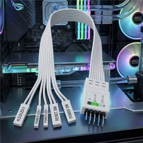 9Pin Header Computer Motherboard Front Extension Cable Foolproof for PC Motherboard Power  Restart Hard Drive 1