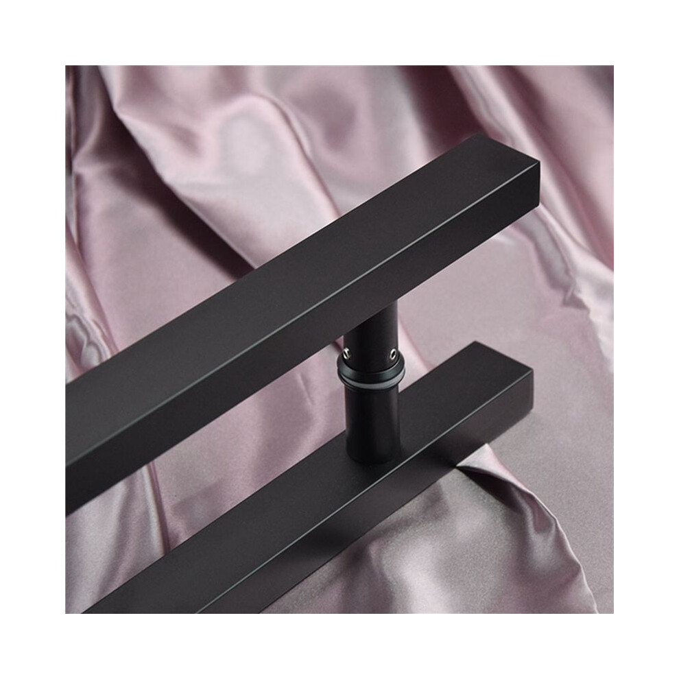 Poignée De Porte En Acier Inoxydable Mat SODIAL – Pour Porte En Verre Ou Bois, Noir