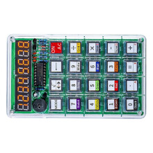 Electronic Calculator Soldering Practice Kit with Resistance Calculator and Transparent Case