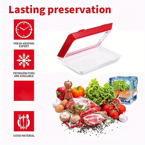 4Pcs Stackable Food Storage Trays with Vacuum Preservation Technology for Extended Freshness Green 2