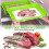 4Pcs Stackable Food Storage Trays with Vacuum Preservation Technology for Extended Freshness Green 6