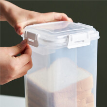 Bread Loaf Container Clear Airtight Bread Box with Lid Sandwich Bread Holder Kitchen Pasta Multigrain Toast Storage 2pc