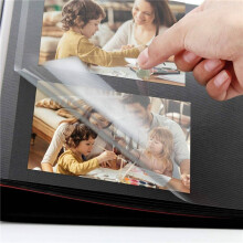 2X Photo Album Scrapbook Velvet Cover Thick Pages with Protective Film Save Images Permanently,Memory Book