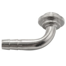 6pcs 92.5mm Stainless Steel Elbow Shank Beer Tap Draft Beer Faucet Accessories with Diameter 8mm for Beer Keg