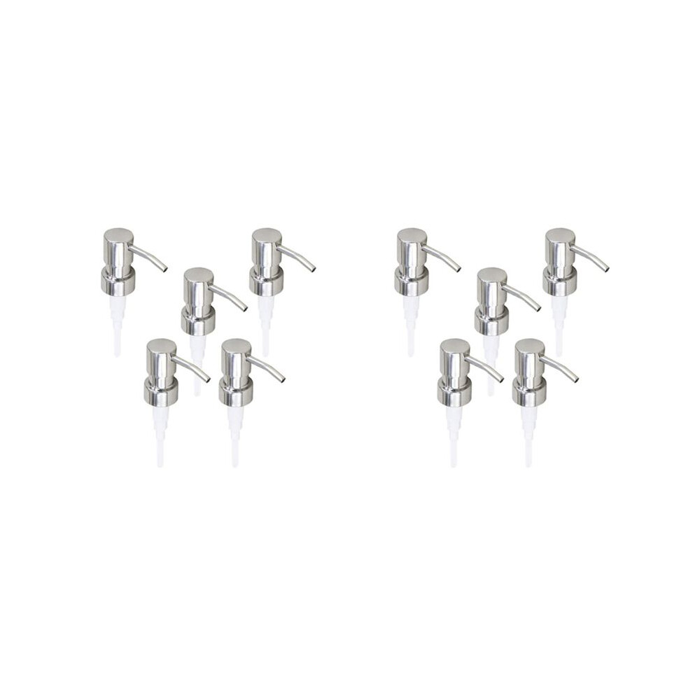 10Pcs Stainless Steel Soap Pump Replacement 28 Teeth Metal Bottle Nozzles Lotion Dispenser 4714256875645