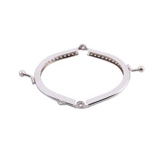 25 Metal Frames Snap Clasp Arch Pattern Coin Style Purse Silver 2