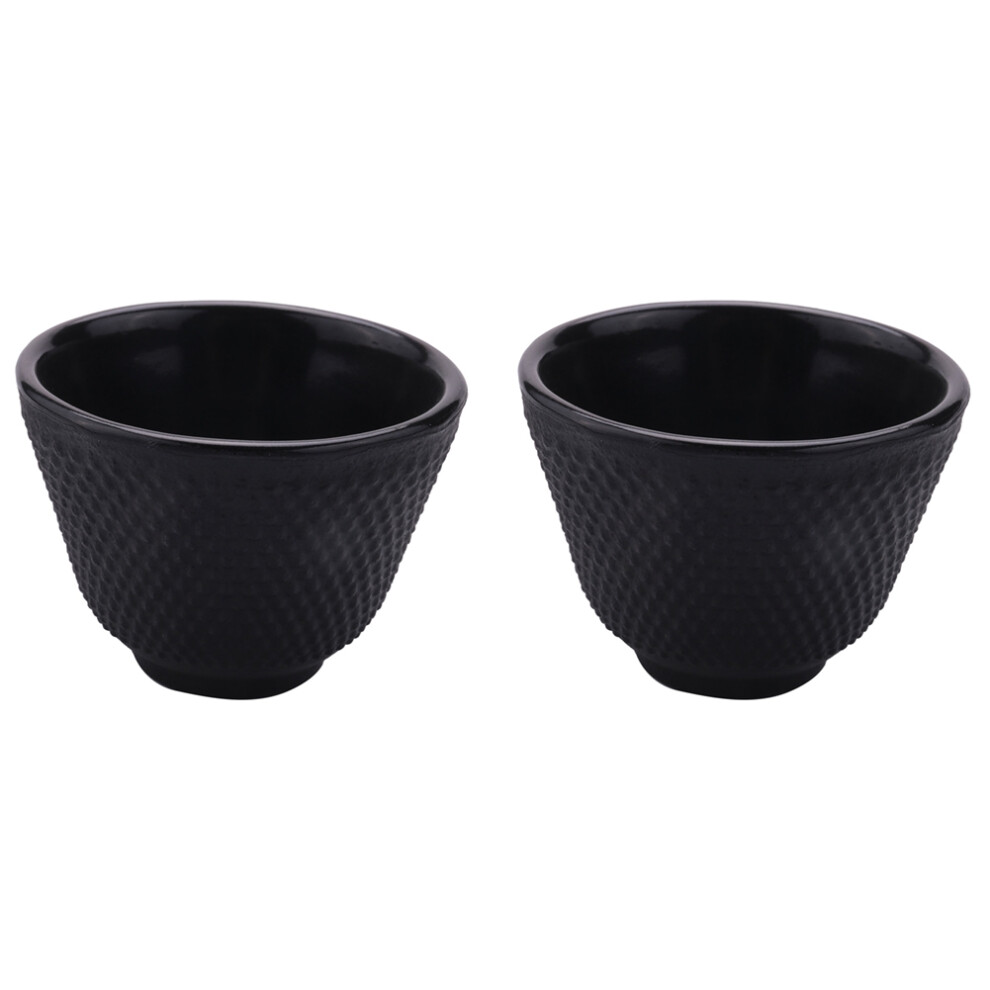 Wella Elements 2X Cast Iron Tea Cups Drinkware Chinese Handmade Kung Fu Coffee Tools Health Care Polka Dot Iron Cup