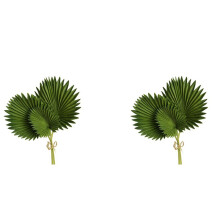 6 Pcs Artificial Leaves Bunch Green Plastic Fake Plants Simulation Leaves Flower Arrangement Home Decoration