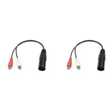 2X XLR to RCA Y Splitter Cable 3 Pin XLR Male to 2RCA Female Amplifier Mixing Plug AV Cable XLR to Dual RCA Cable 20cm