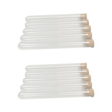 100Pcs 20X150mm 30Ml Plastic Test Tube with Cork ,Clear Wedding Favor Gift Tube Package Tube