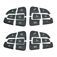2X Car Steering Wheel Button Covers Trim Stickers for   GLC X253 C Class W205 CLA GLA A Class X156 W176(B)