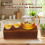 Wood Tea Bag Storage Box, 4-Compartment Organizer for Tea and More 2