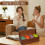 Wood Tea Bag Storage Box, 4-Compartment Organizer for Tea and More 4