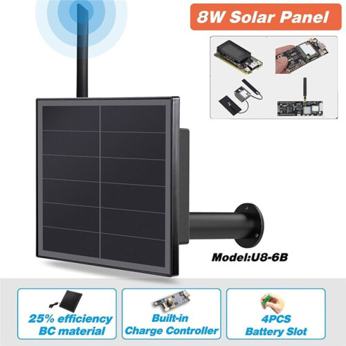 Solar Panels Support Meshtastic Communication Solar Lora Nodes Support RAK4631 Heltec V3 Type-C 3.7V Output 2
