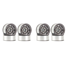 8PCS 1.55 Metal Beadlock Wheel Rim Hub for 1/10 RC Crawler Car Axial  Jr 90069 RC4WD D90 TF2  CC01 LC70 MST,3