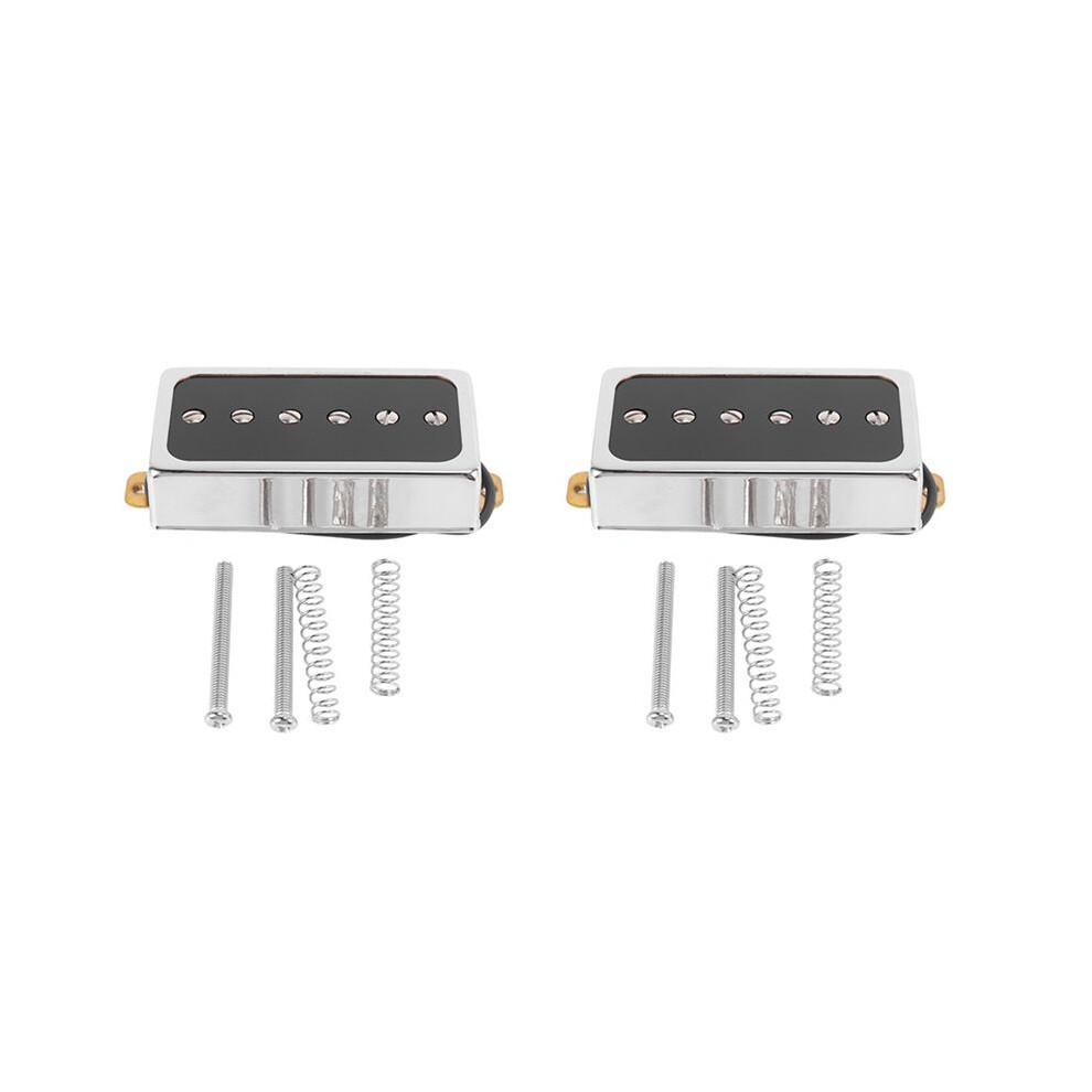 2X P90 Electric Guitar Pickup Humbucker Size Single Coil Pickup Guitar Parts And Accessories-Bridge Black 6032926525668