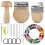 Loom Kits Darning Mushroom Set Knit Patch Loom Kit Speedweave Darning Loom with 100 Colors Thread for Handcraft DIY 1