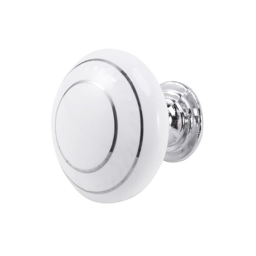 5 X Ceramic Door/Wardrobe/Cabinet/Cupboard Knob Handle Drawer White