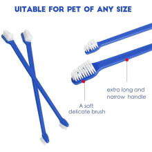 200 Piece Cat Dog Pet Toothbrush Set Double Headed Convenient Dental Finger Brushes for Safe Dog Cat Dental Care