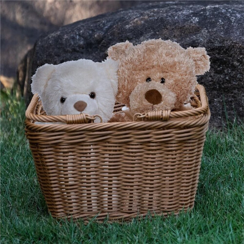 Universal Retro Front Basket Cute Square Bicycle Front Basket with Adjustable Leather Straps, Waterproof Storage 1