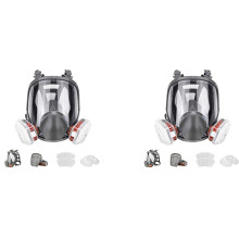 2X Full Protection Mask Respiratory Protection Breathing Reusable Protective Mask with Activated Carbon Filter
