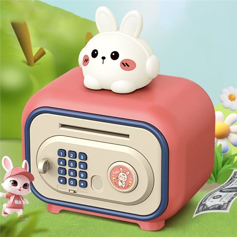 Password Safe Lock Password Lock Automatic Roll- Savings Bank Voice Reminder Fingerprint ...
