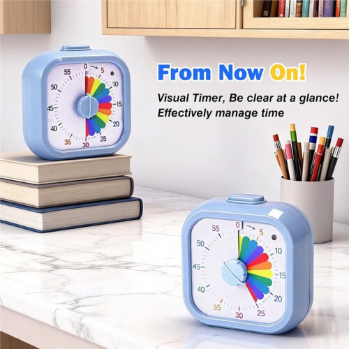 Visual Timer for Kids,60 Minute Timer Digital Pomodoro Timer Countdown with Silent Pause Function for Kitchen Study 2