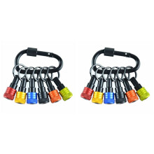 2X Porta-Brocas Porta-Brocas 12 Peças - 1/4 Pol. Suportes para Brocas de Haste Sextavada - para Chave de Porca, Chave de Fenda e Brocas, Inclui