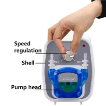 50-100ml/Min KCP-D Peristaltic Pump 24V Motor Low Dosing Pump 2mmX4mm with Adjustable Rate Control for Lab EU Plug