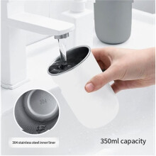 Magnetic 304 Stainless Steel Mouthwash Cup Wall Mounted Toothbrush Cup Non Perforated Household Water Cup Large Capacity